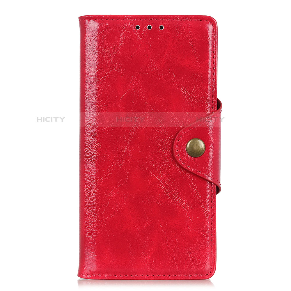 Custodia Portafoglio In Pelle Cover con Supporto L01 per Alcatel 1C (2019) Rosso