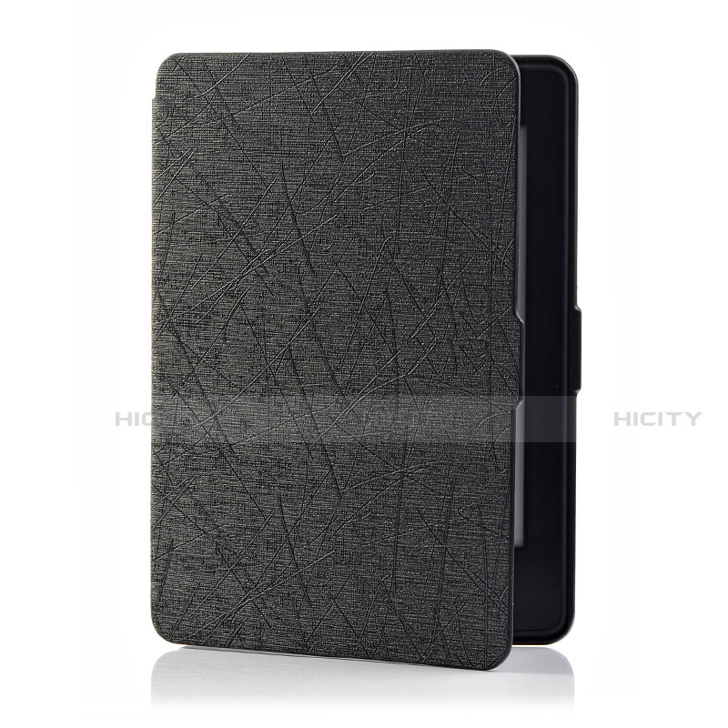 Custodia Portafoglio In Pelle Cover con Supporto L01 per Amazon Kindle 6 inch Nero