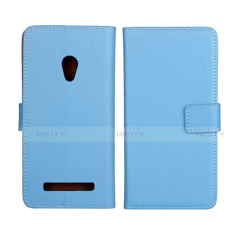 Custodia Portafoglio In Pelle Cover con Supporto L01 per Asus Zenfone 5 Cielo Blu
