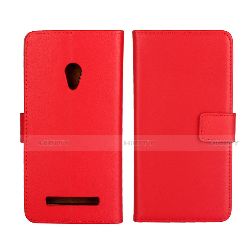 Custodia Portafoglio In Pelle Cover con Supporto L01 per Asus Zenfone 5 Rosso