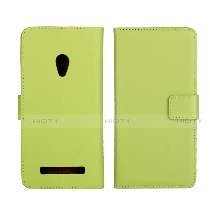 Custodia Portafoglio In Pelle Cover con Supporto L01 per Asus Zenfone 5 Verde