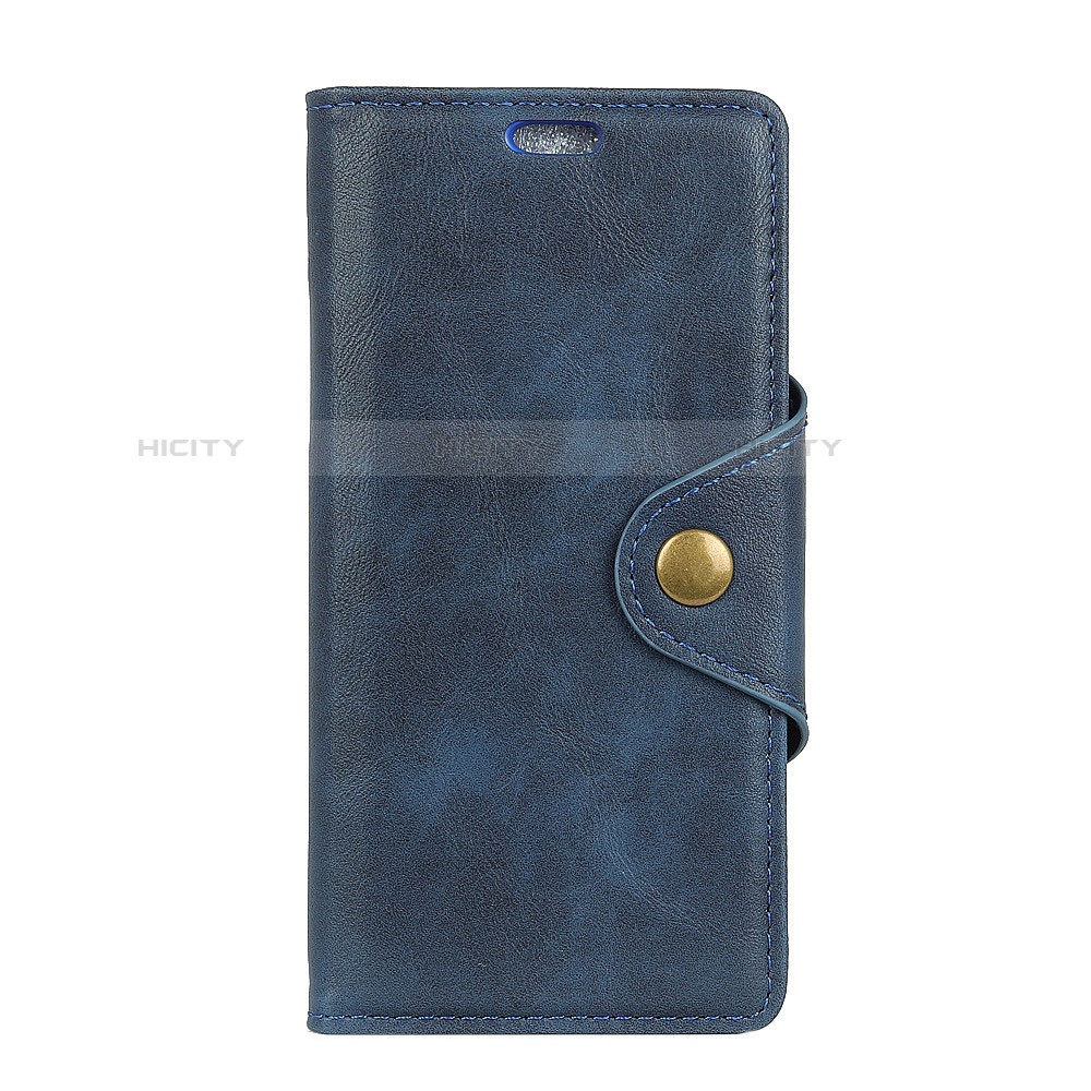 Custodia Portafoglio In Pelle Cover con Supporto L01 per Asus Zenfone 5 ZS620KL Blu