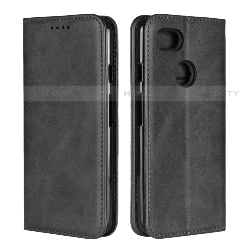 Custodia Portafoglio In Pelle Cover con Supporto L01 per Google Pixel 3 Nero