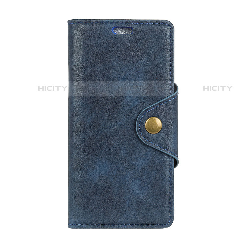 Custodia Portafoglio In Pelle Cover con Supporto L01 per HTC U12 Life Blu