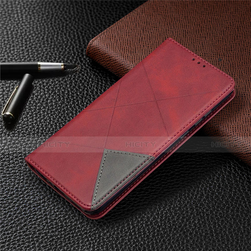 Custodia Portafoglio In Pelle Cover con Supporto L01 per Huawei Honor 9A Rosso