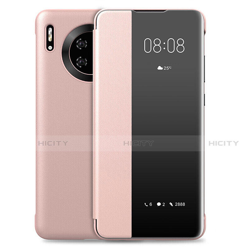 Custodia Portafoglio In Pelle Cover con Supporto L01 per Huawei Mate 30 Pro Oro Rosa