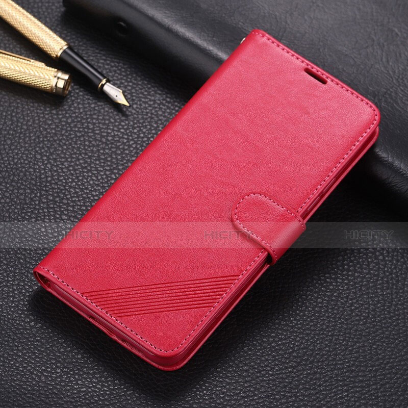 Custodia Portafoglio In Pelle Cover con Supporto L01 per Huawei Nova 6 SE Rosso