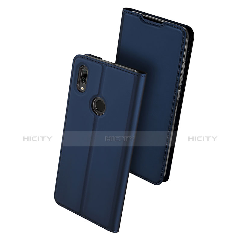 Custodia Portafoglio In Pelle Cover con Supporto L01 per Huawei P Smart (2019) Blu