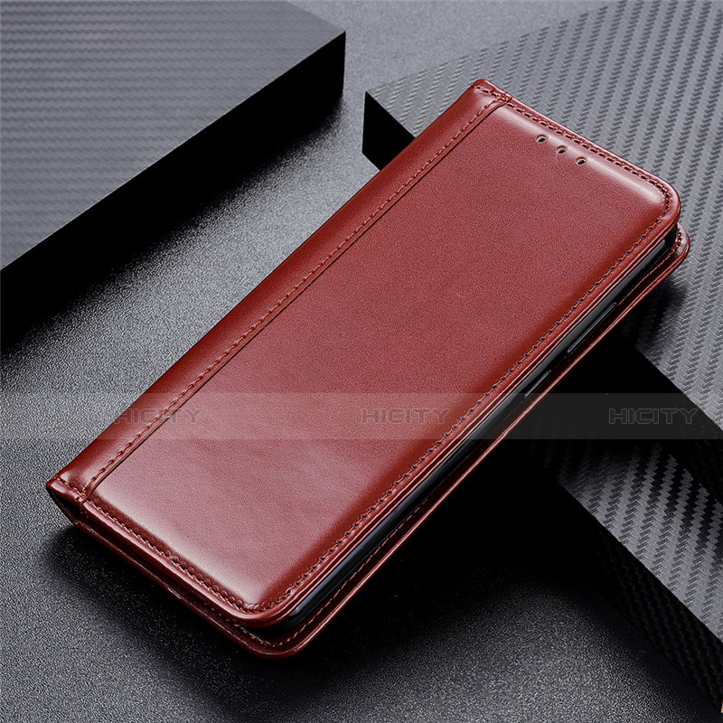 Custodia Portafoglio In Pelle Cover con Supporto L01 per Huawei Y5p Marrone