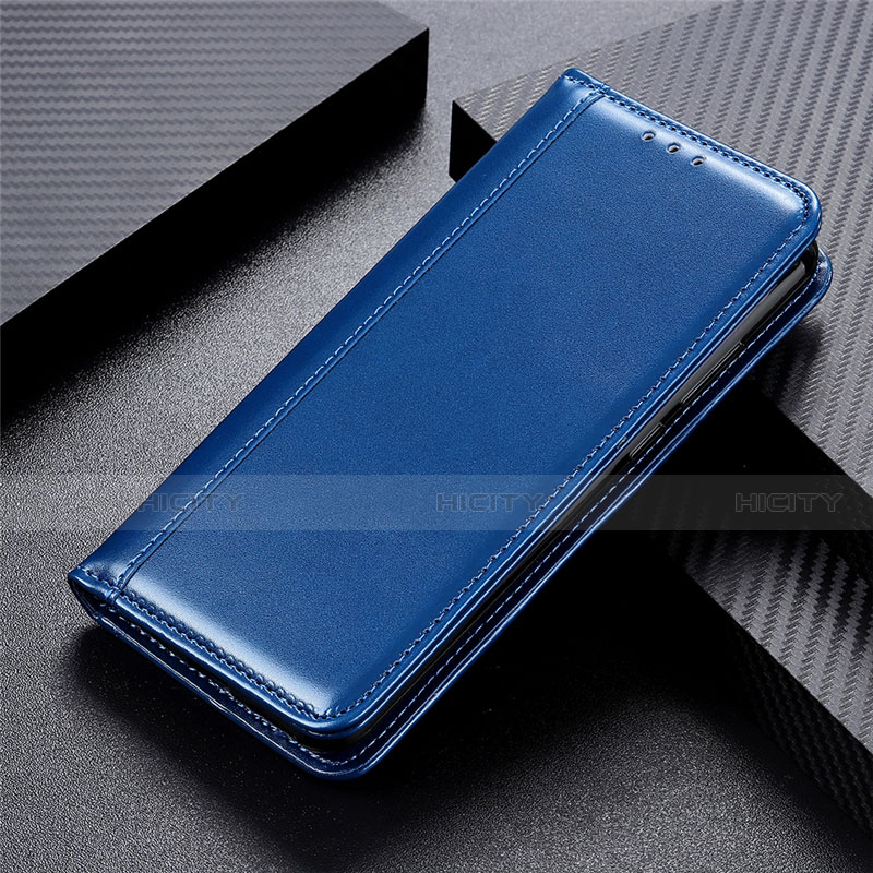 Custodia Portafoglio In Pelle Cover con Supporto L01 per Huawei Y6p Blu