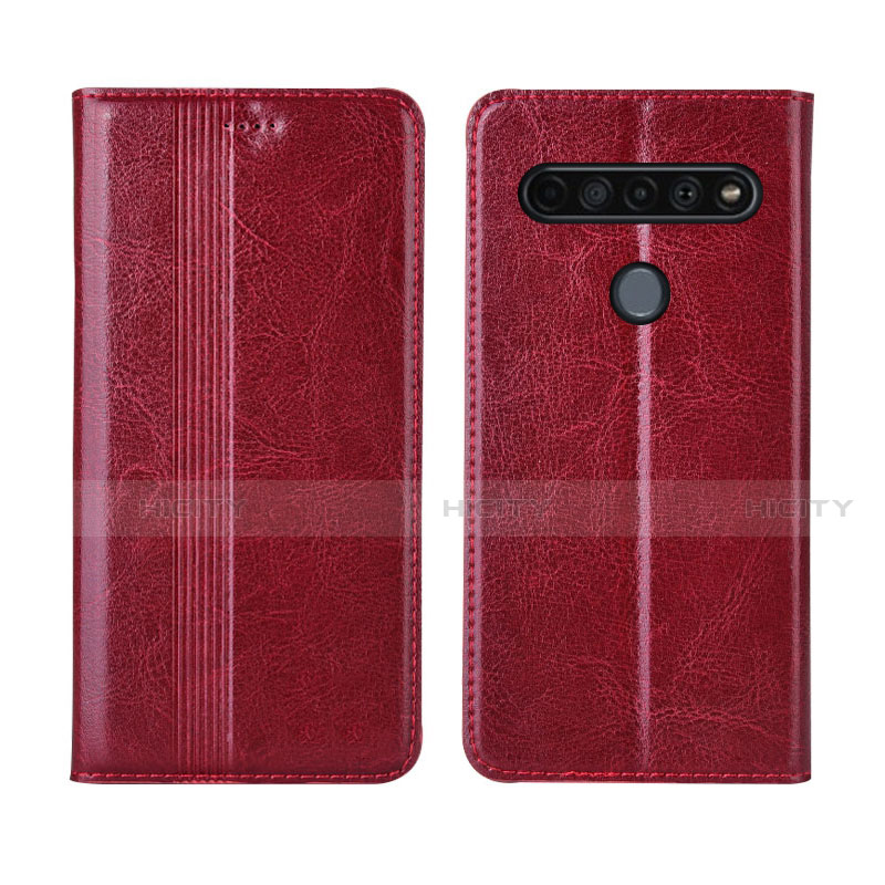 Custodia Portafoglio In Pelle Cover con Supporto L01 per LG K41S Rosso Rosa