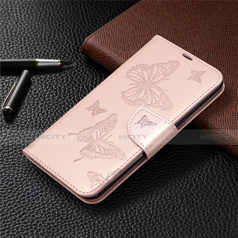 Custodia Portafoglio In Pelle Cover con Supporto L01 per LG K61 Oro Rosa