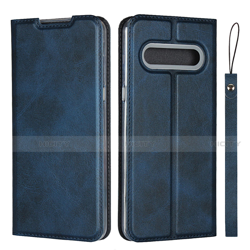 Custodia Portafoglio In Pelle Cover con Supporto L01 per LG V60 ThinQ 5G Blu