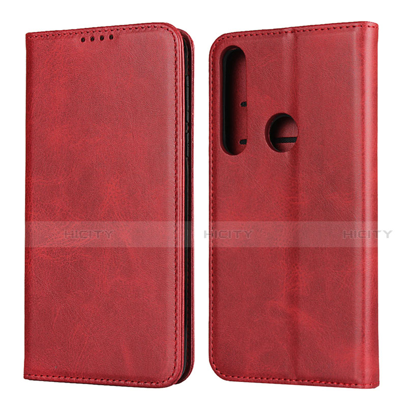 Custodia Portafoglio In Pelle Cover con Supporto L01 per Motorola Moto G8 Play Rosso