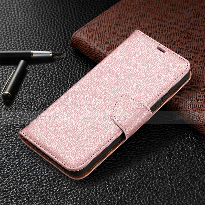 Custodia Portafoglio In Pelle Cover con Supporto L01 per Nokia 3.4 Oro Rosa