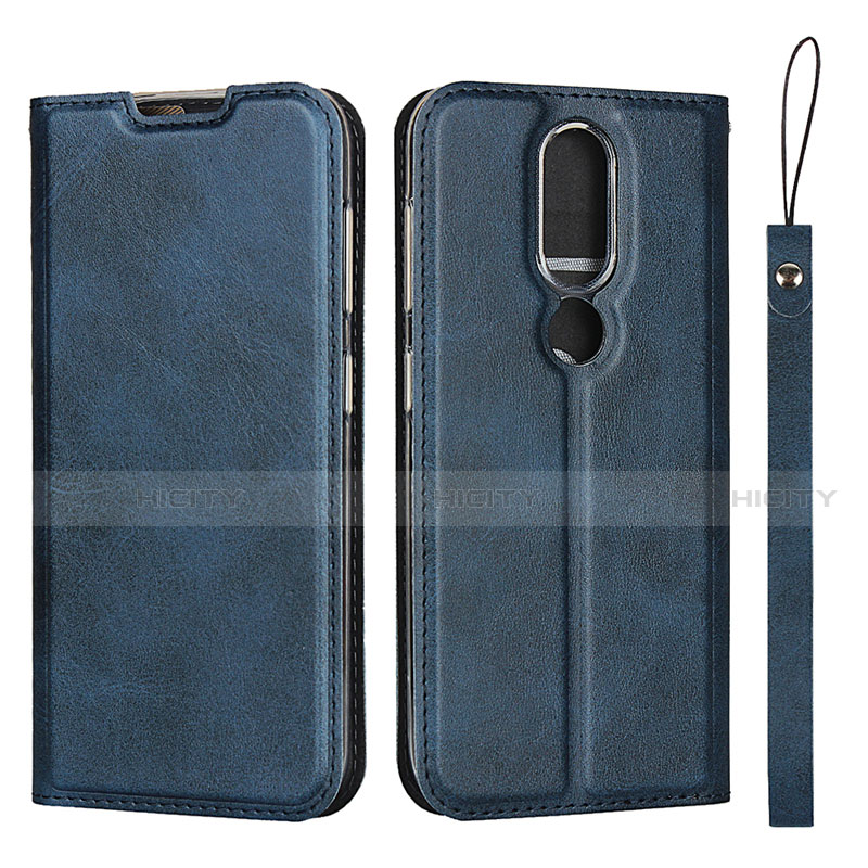 Custodia Portafoglio In Pelle Cover con Supporto L01 per Nokia 4.2 Blu