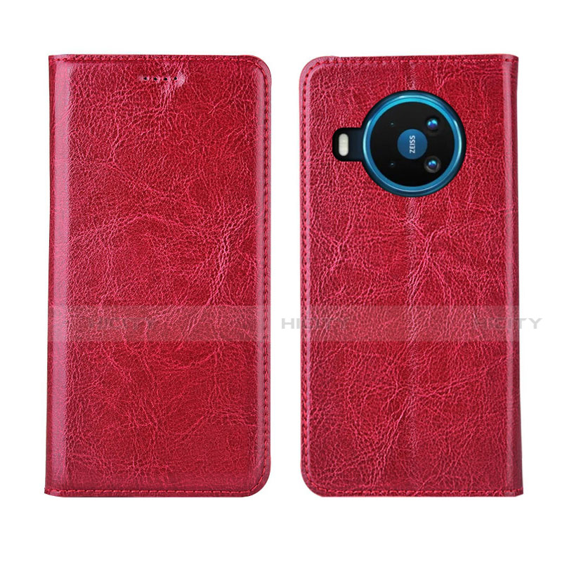 Custodia Portafoglio In Pelle Cover con Supporto L01 per Nokia 8.3 5G Rosso