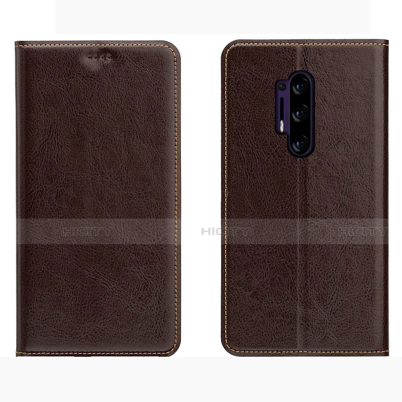 Custodia Portafoglio In Pelle Cover con Supporto L01 per OnePlus 8 Pro Marrone