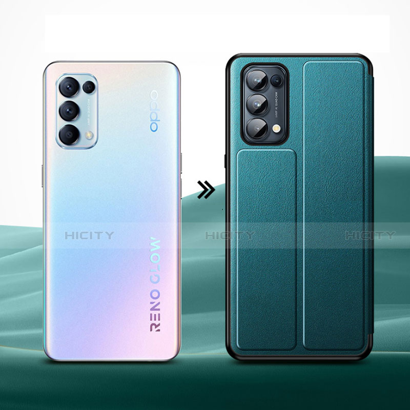 Custodia Portafoglio In Pelle Cover con Supporto L01 per Oppo Reno5 Pro 5G