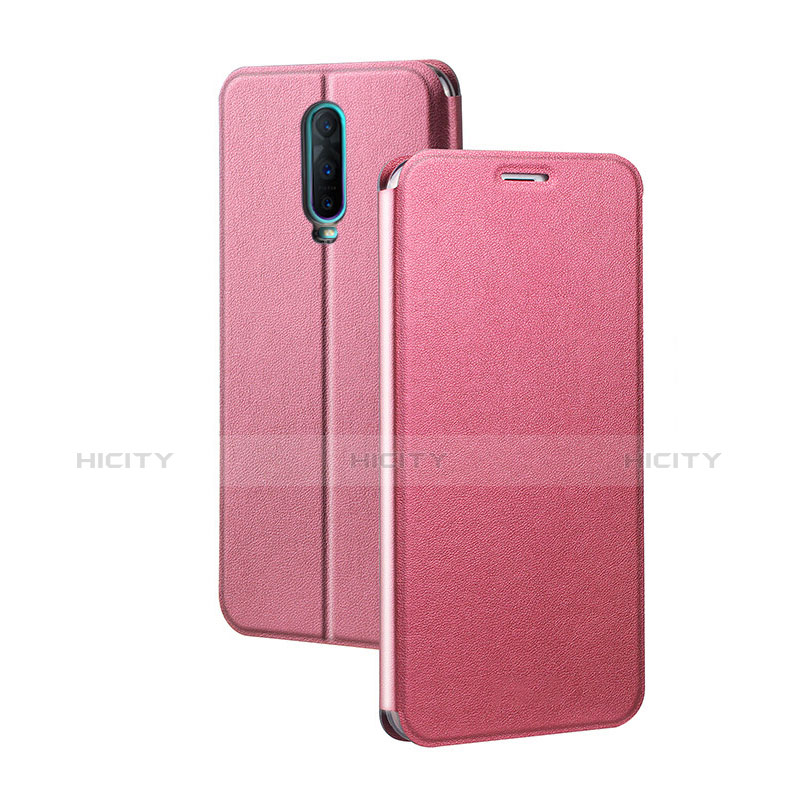 Custodia Portafoglio In Pelle Cover con Supporto L01 per Oppo RX17 Pro Rosso