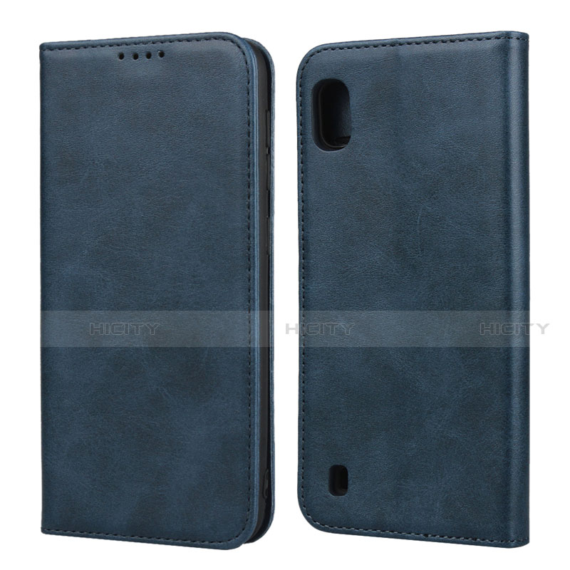 Custodia Portafoglio In Pelle Cover con Supporto L01 per Samsung Galaxy A10 Blu