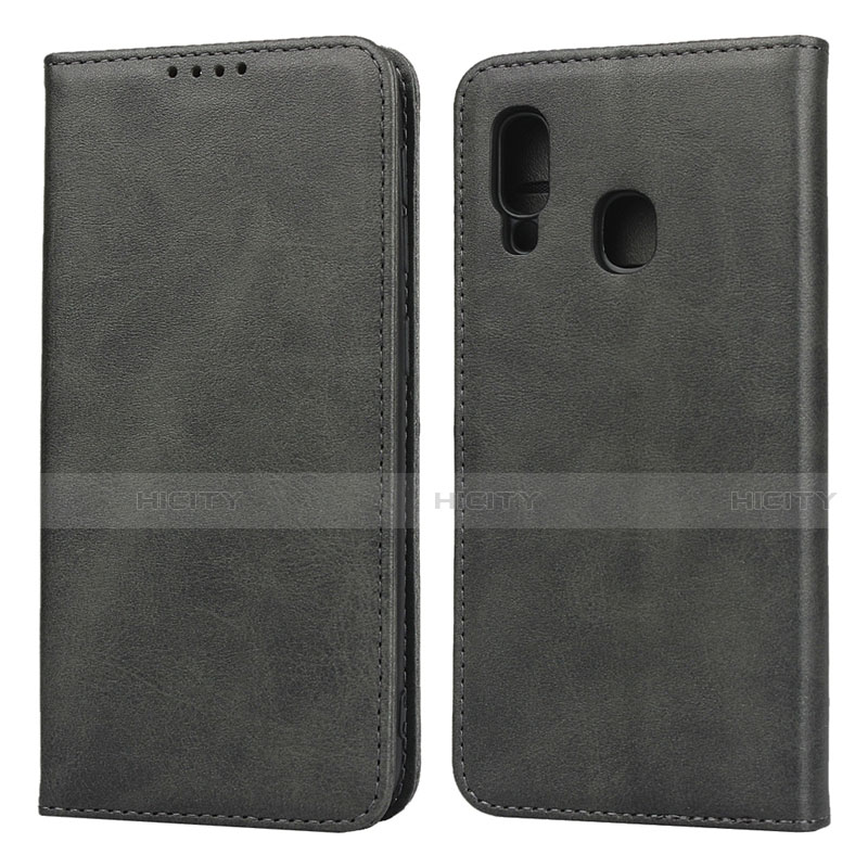 Custodia Portafoglio In Pelle Cover con Supporto L01 per Samsung Galaxy A20e Nero