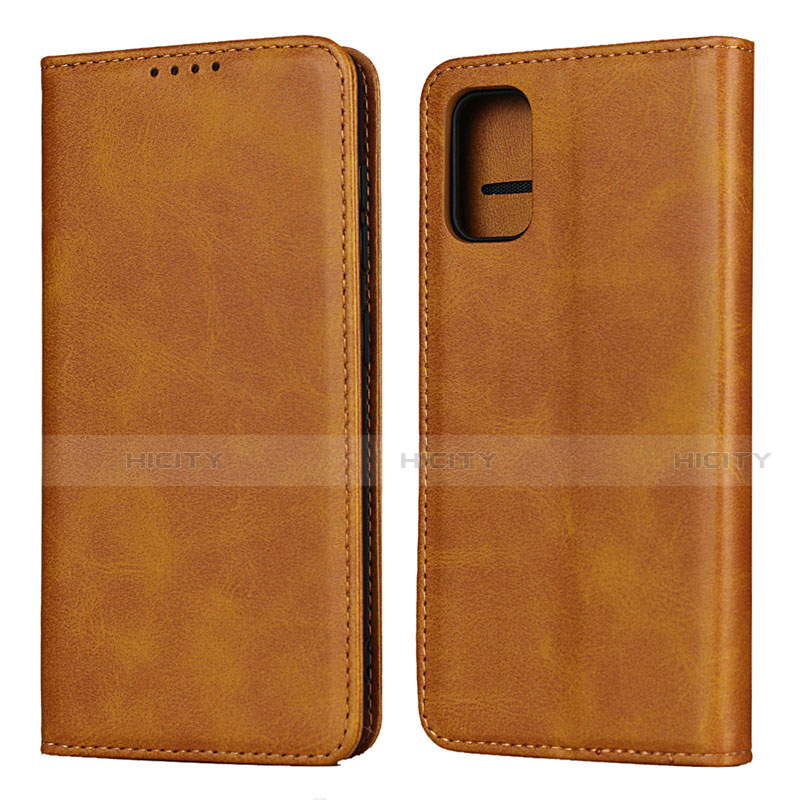 Custodia Portafoglio In Pelle Cover con Supporto L01 per Samsung Galaxy A41 Arancione