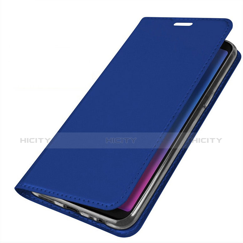 Custodia Portafoglio In Pelle Cover con Supporto L01 per Samsung Galaxy A6s Blu