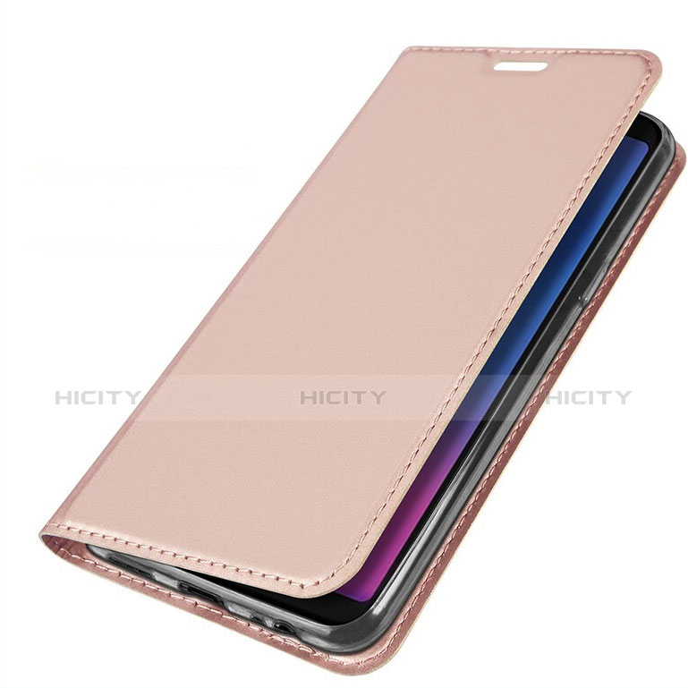 Custodia Portafoglio In Pelle Cover con Supporto L01 per Samsung Galaxy A6s Oro Rosa