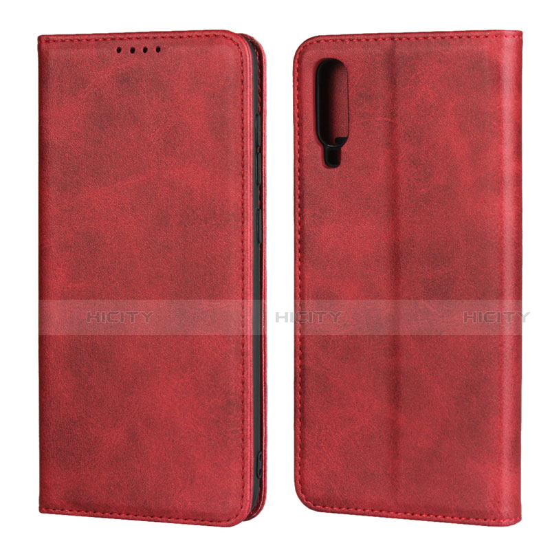 Custodia Portafoglio In Pelle Cover con Supporto L01 per Samsung Galaxy A70 Rosso