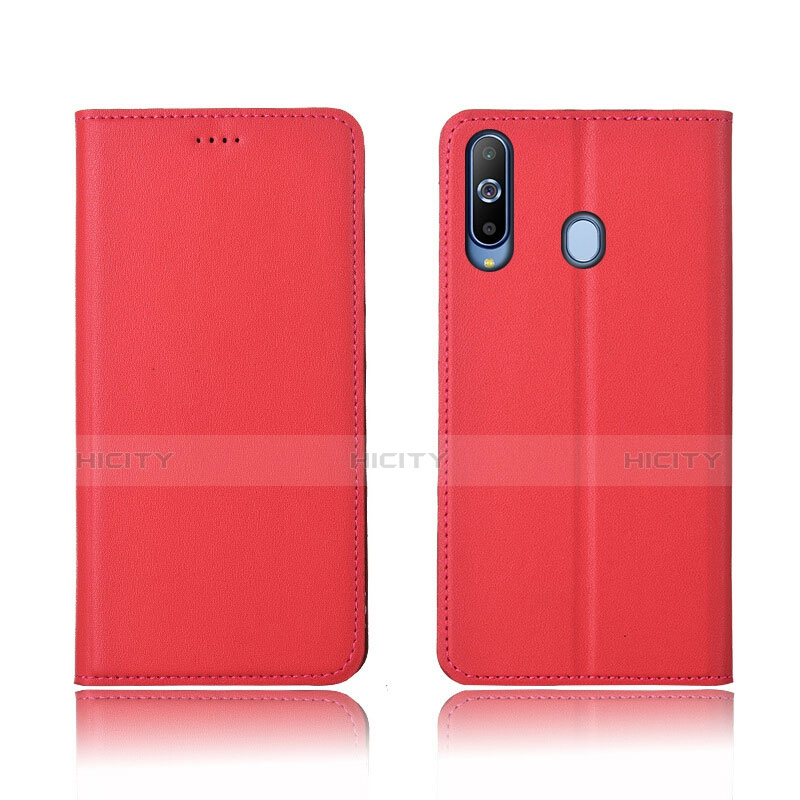 Custodia Portafoglio In Pelle Cover con Supporto L01 per Samsung Galaxy A8s SM-G8870 Rosso