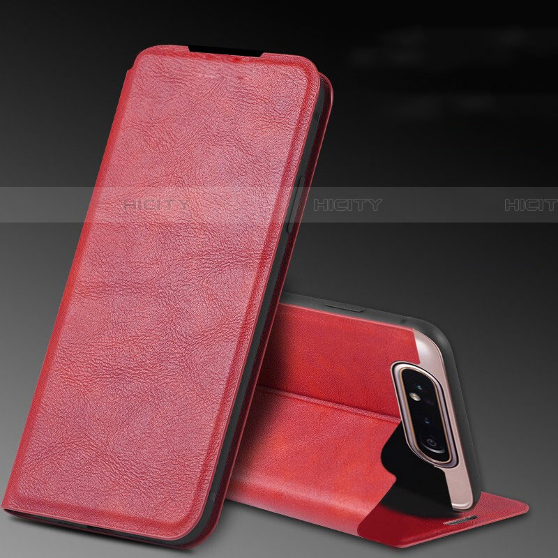 Custodia Portafoglio In Pelle Cover con Supporto L01 per Samsung Galaxy A90 4G Rosso