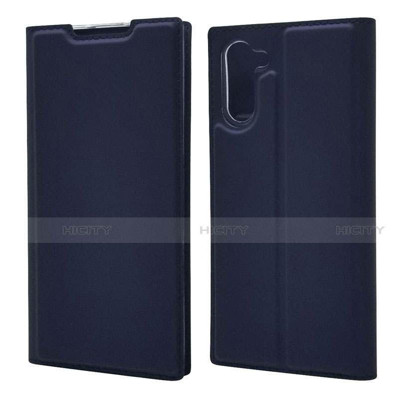 Custodia Portafoglio In Pelle Cover con Supporto L01 per Samsung Galaxy Note 10 5G Blu