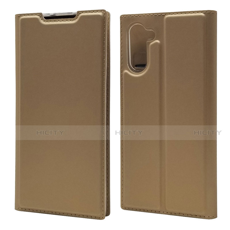 Custodia Portafoglio In Pelle Cover con Supporto L01 per Samsung Galaxy Note 10 5G Oro