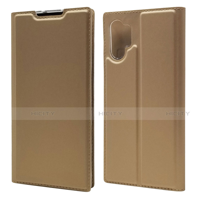 Custodia Portafoglio In Pelle Cover con Supporto L01 per Samsung Galaxy Note 10 Plus Oro