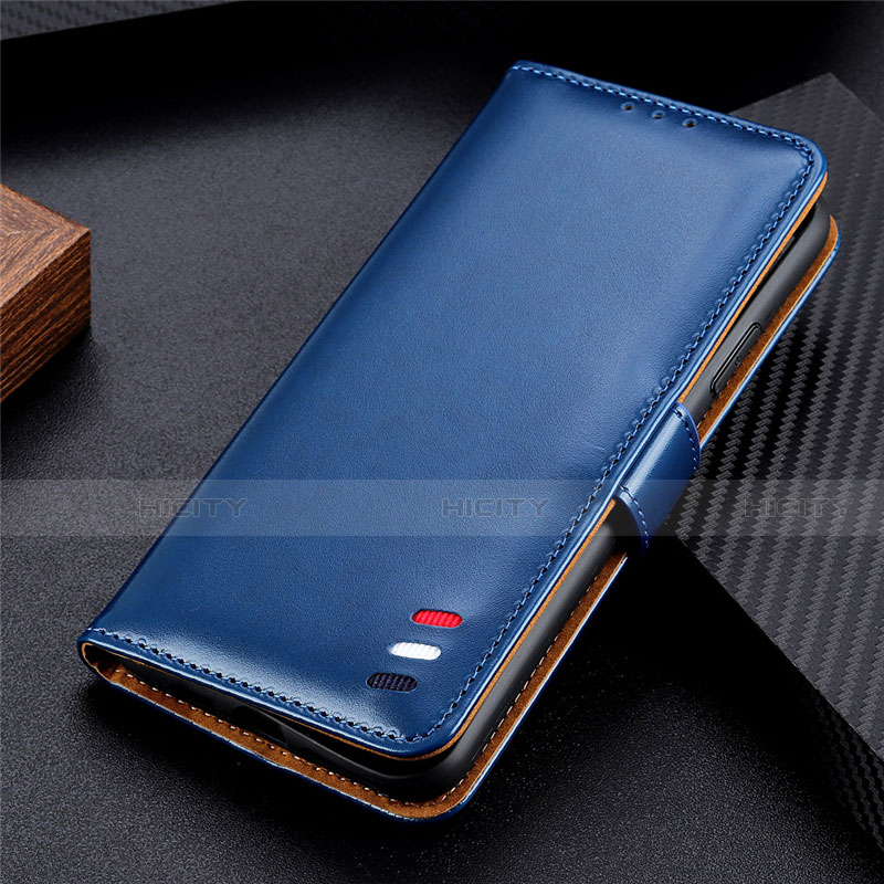 Custodia Portafoglio In Pelle Cover con Supporto L01 per Samsung Galaxy Note 20 5G Blu