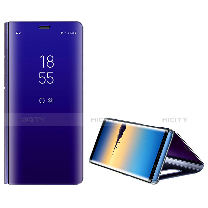 Custodia Portafoglio In Pelle Cover con Supporto L01 per Samsung Galaxy Note 8 Duos N950F Viola