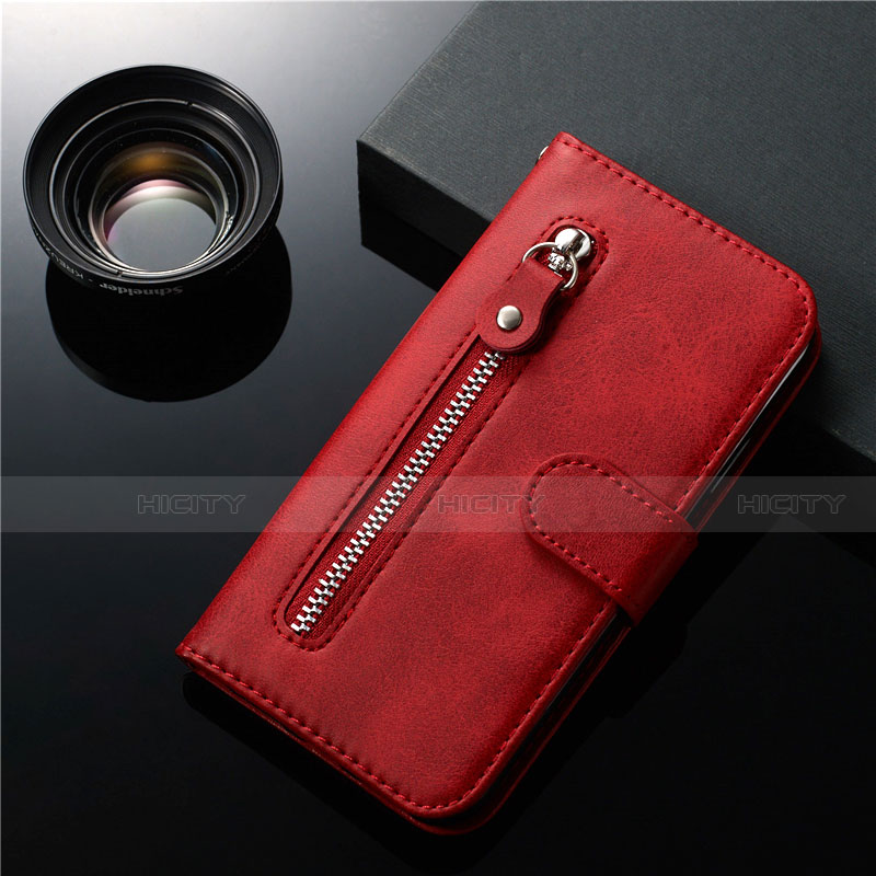 Custodia Portafoglio In Pelle Cover con Supporto L01 per Samsung Galaxy S20 Plus Rosso