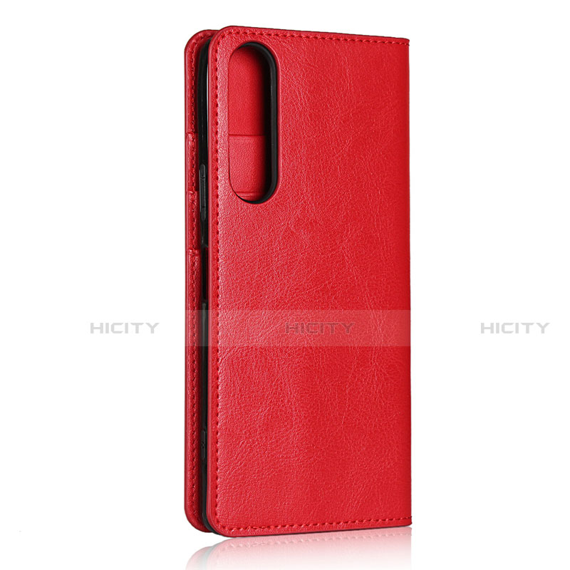 Custodia Portafoglio In Pelle Cover con Supporto L01 per Sony Xperia 1 II Rosso