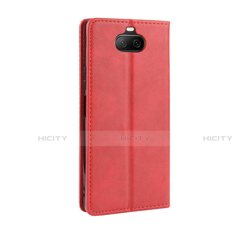 Custodia Portafoglio In Pelle Cover con Supporto L01 per Sony Xperia 8 Rosso