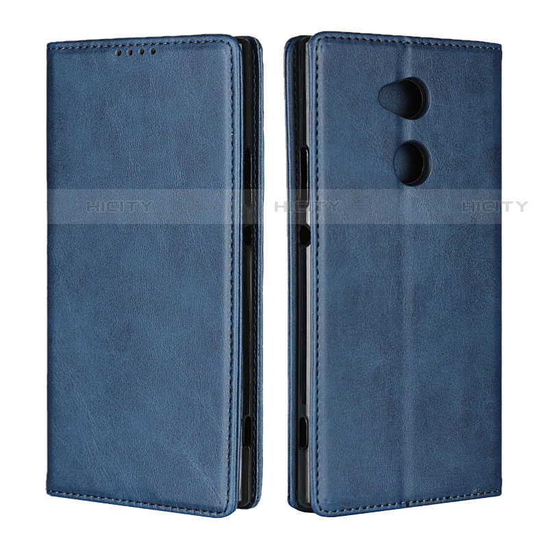 Custodia Portafoglio In Pelle Cover con Supporto L01 per Sony Xperia XA2 Ultra Blu