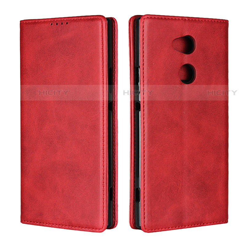 Custodia Portafoglio In Pelle Cover con Supporto L01 per Sony Xperia XA2 Ultra Rosso