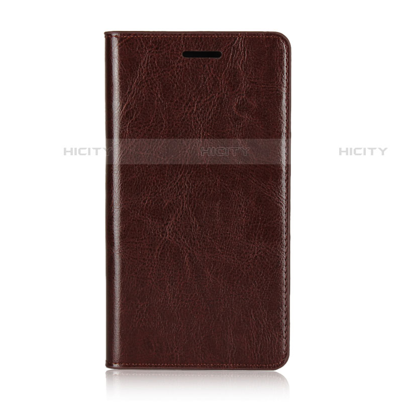 Custodia Portafoglio In Pelle Cover con Supporto L01 per Sony Xperia XZ2 Premium Marrone