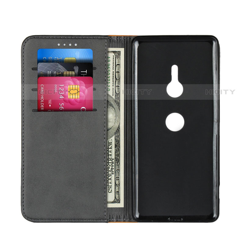 Custodia Portafoglio In Pelle Cover con Supporto L01 per Sony Xperia XZ3