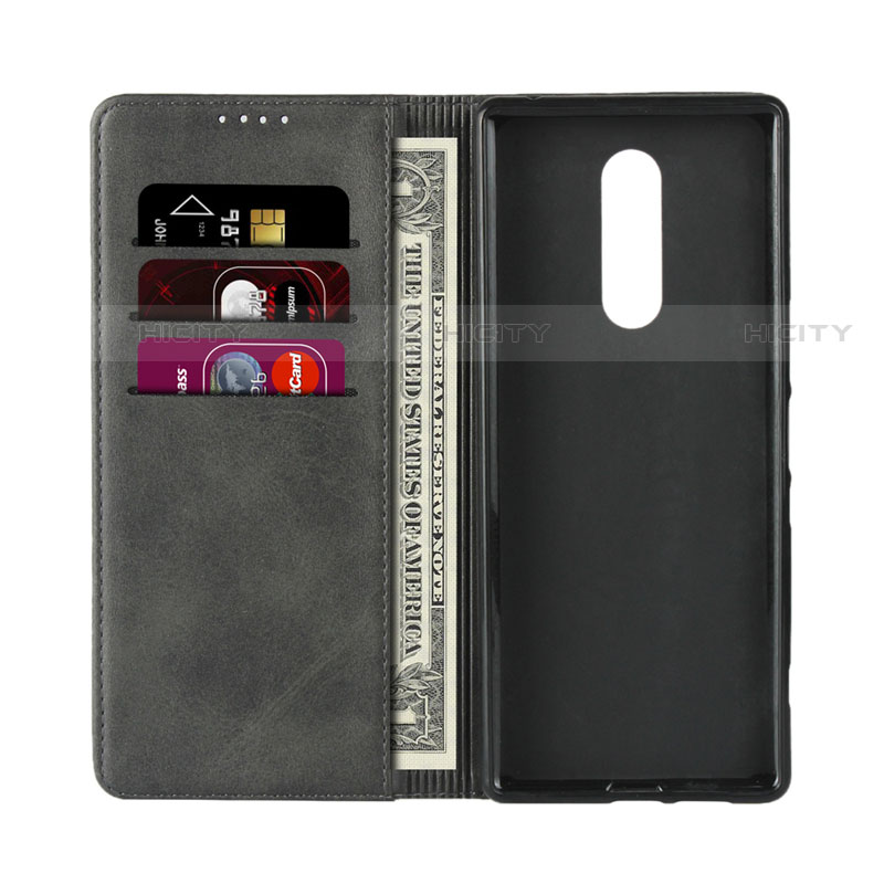 Custodia Portafoglio In Pelle Cover con Supporto L01 per Sony Xperia XZ4