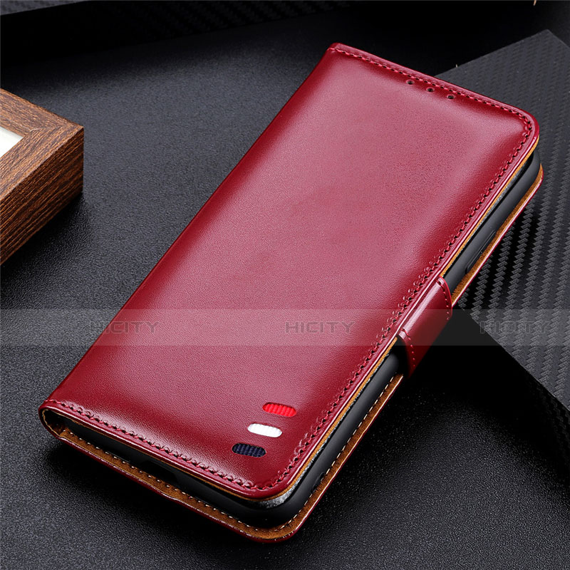 Custodia Portafoglio In Pelle Cover con Supporto L01 per Xiaomi Mi 10i 5G Rosso Rosa