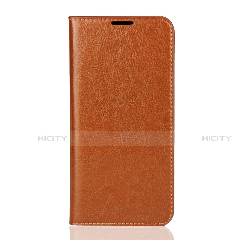 Custodia Portafoglio In Pelle Cover con Supporto L01 per Xiaomi Mi 9 Pro 5G Arancione