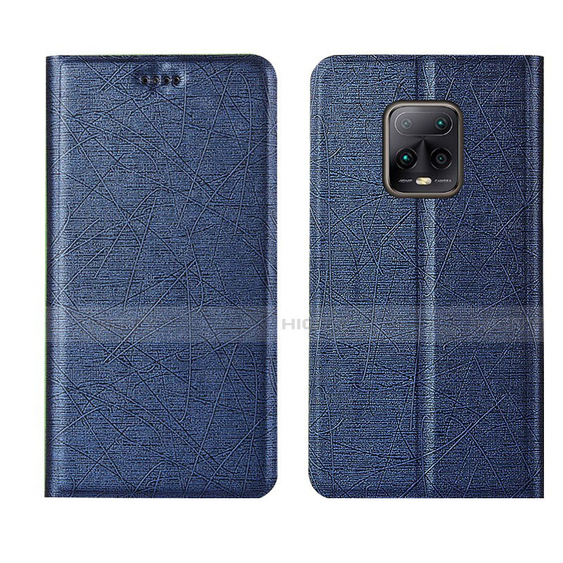 Custodia Portafoglio In Pelle Cover con Supporto L01 per Xiaomi Redmi 10X 5G Blu