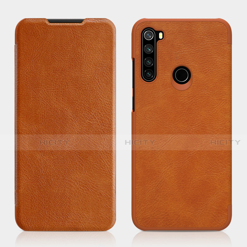 Custodia Portafoglio In Pelle Cover con Supporto L01 per Xiaomi Redmi Note 8T Marrone