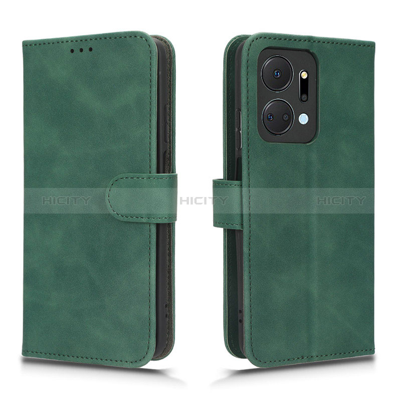 Custodia Portafoglio In Pelle Cover con Supporto L01Z per Huawei Honor X7a Verde